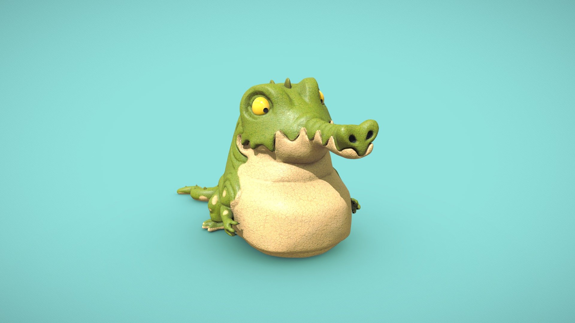 Cartoon crocodile (Croco-Roco) 3d model