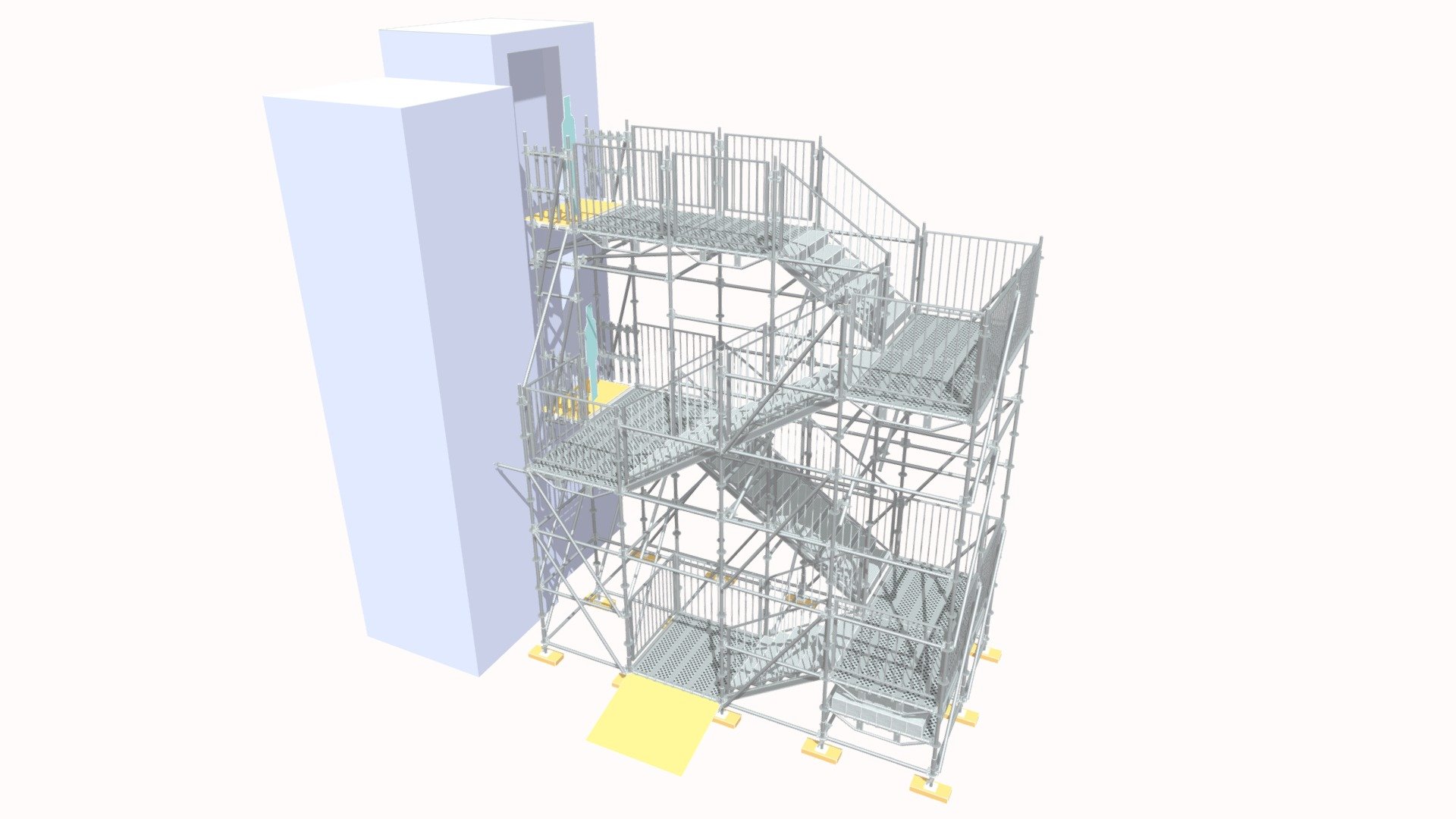 escalier public 3d model