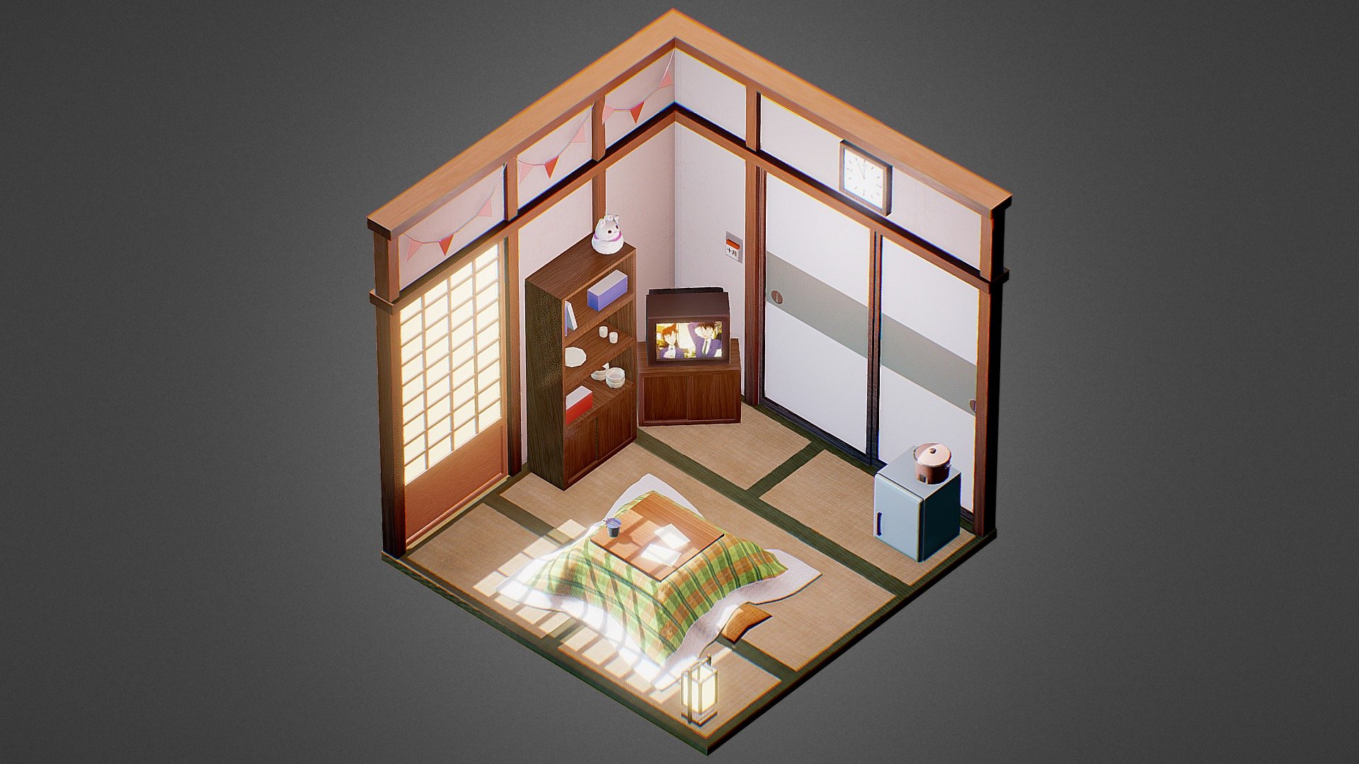 Isometric Japanese Room 3d model