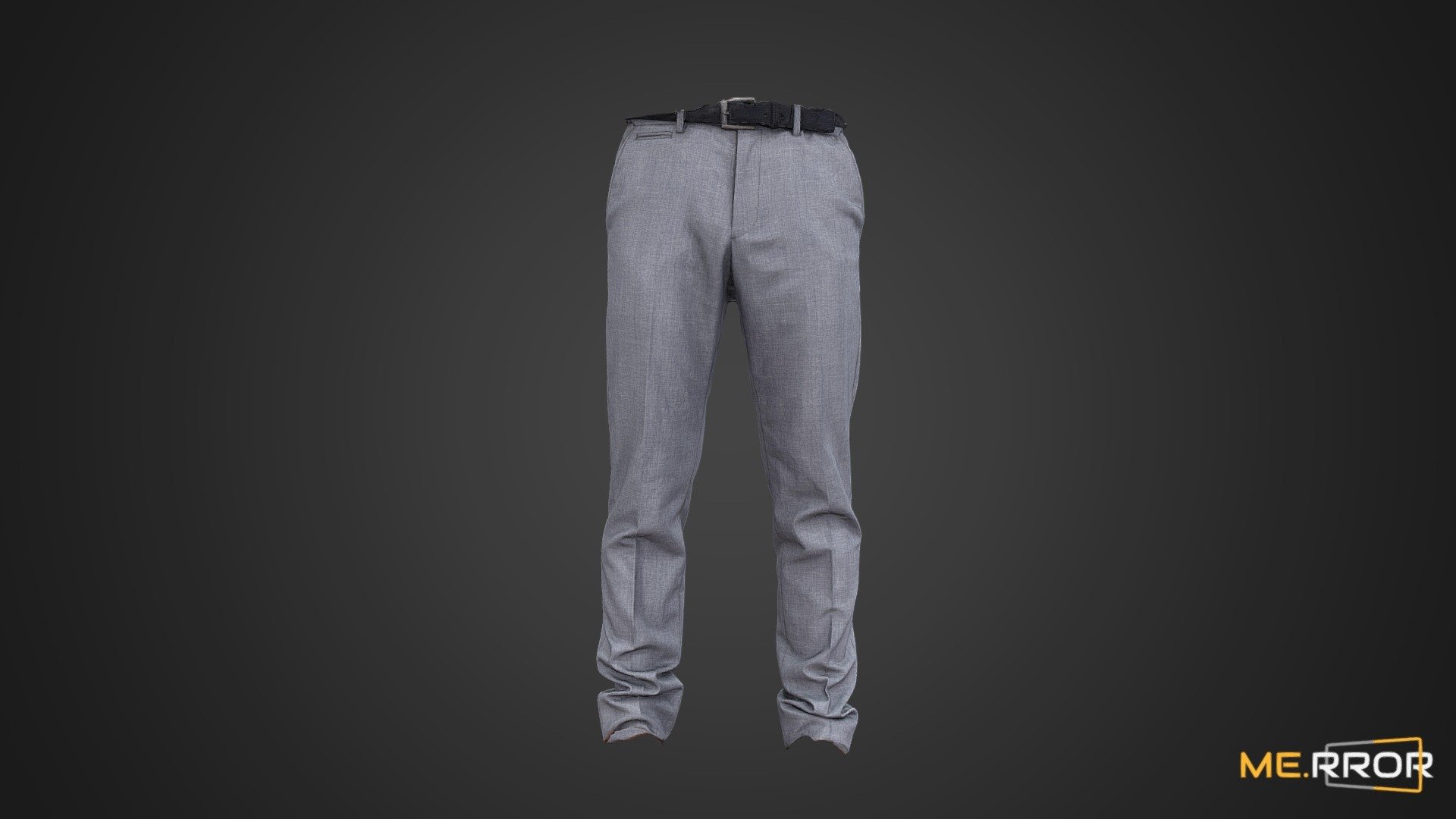 Gray Suit Pants 3d model