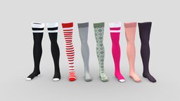 Female Flat Thigh Socks