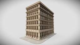 Low Poly Manhattan Cast Iron SoHo Building