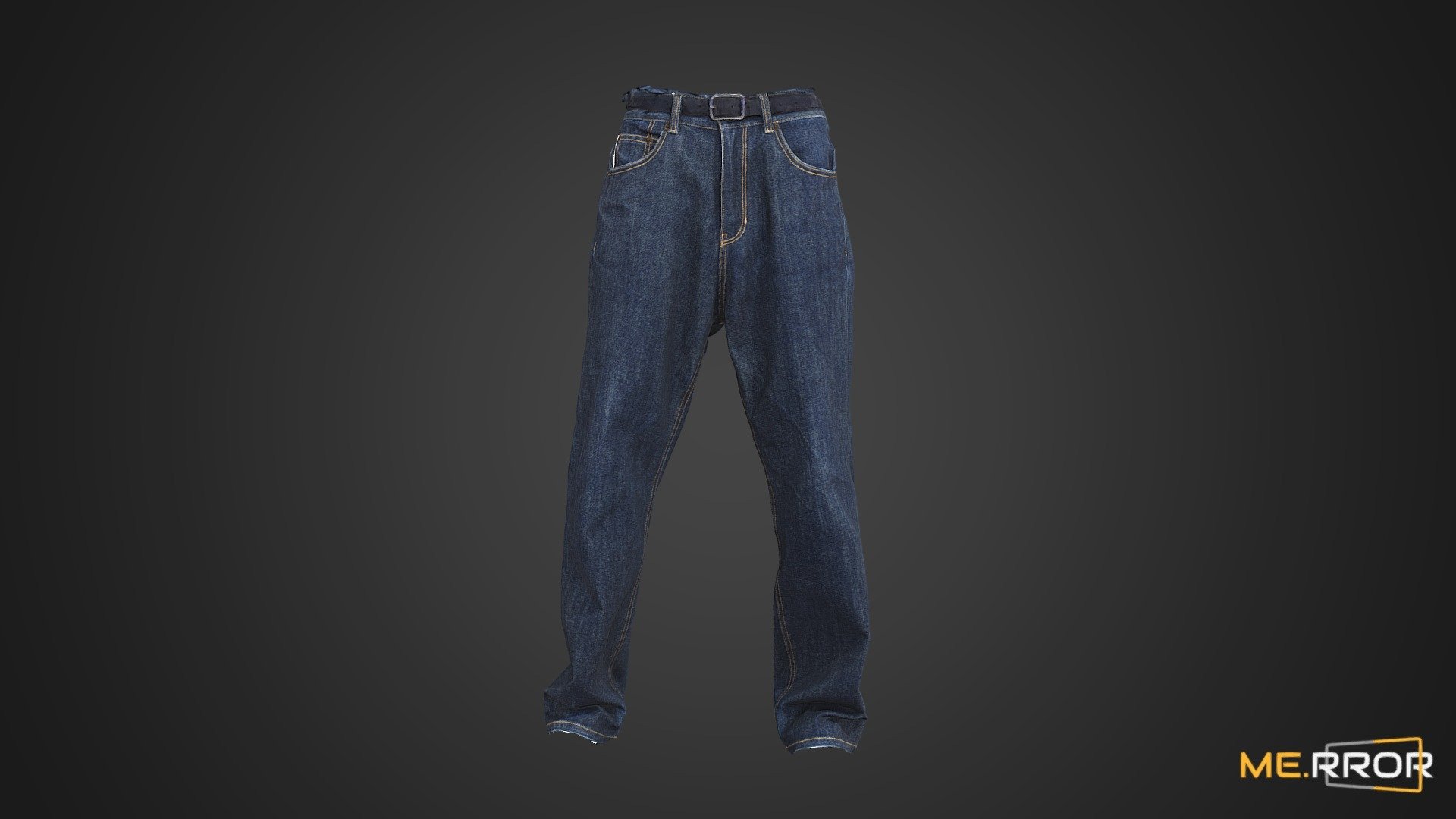 Dark Blue Jeans 3d model