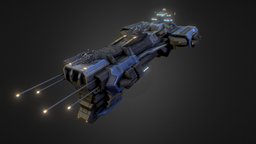 Battleships "Harbinger" Lowpoly