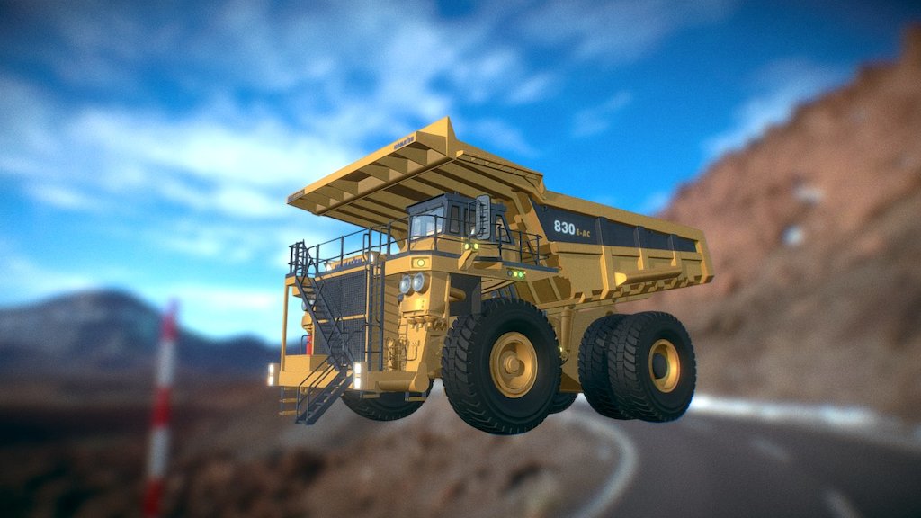 Dumper truck low poly 3d model