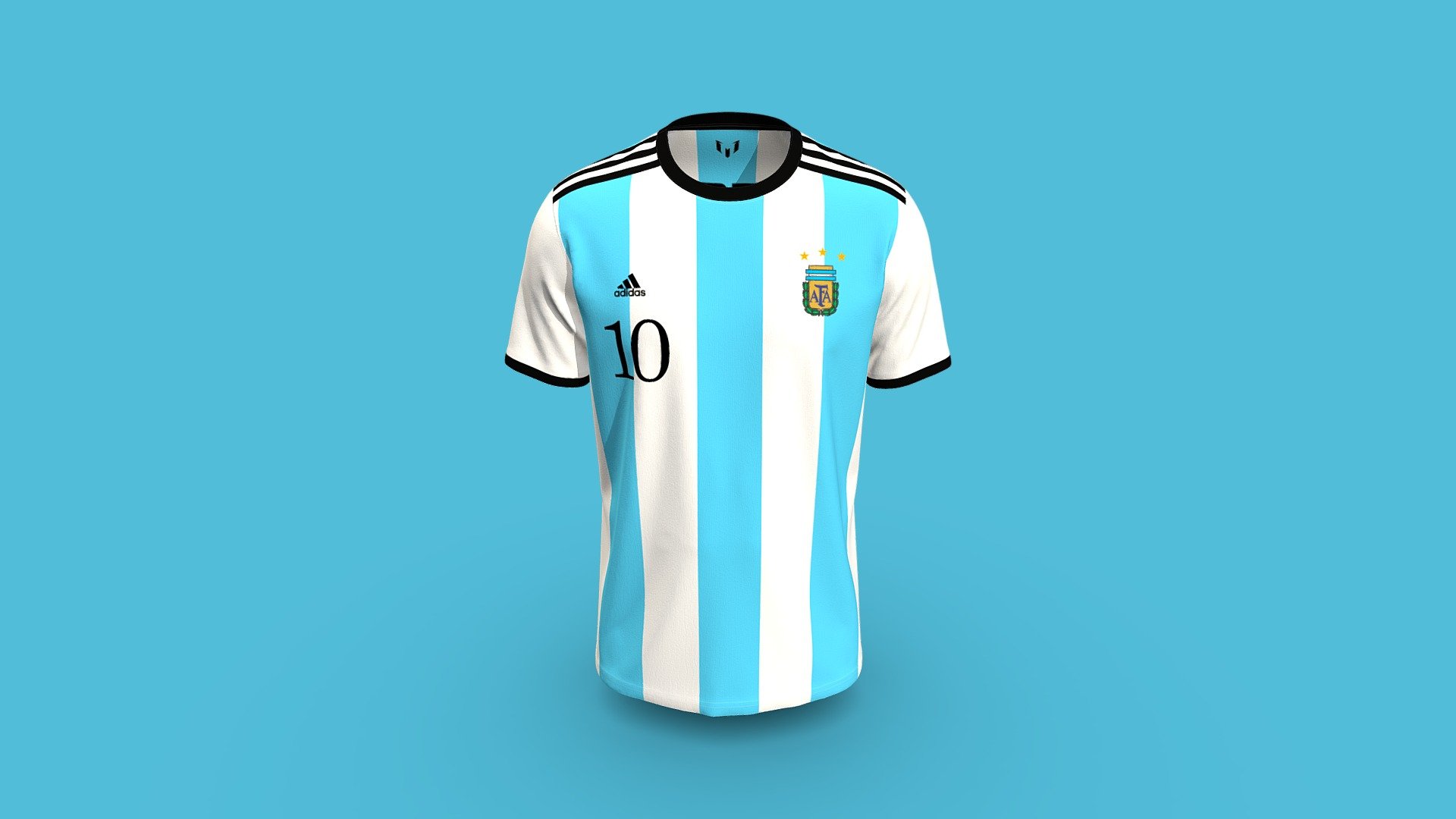 New Jersey 2022 With Messi Logo Design 3d model