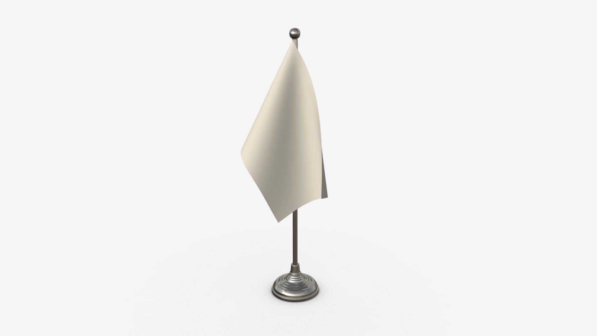 Decorative desk flag short 3d model