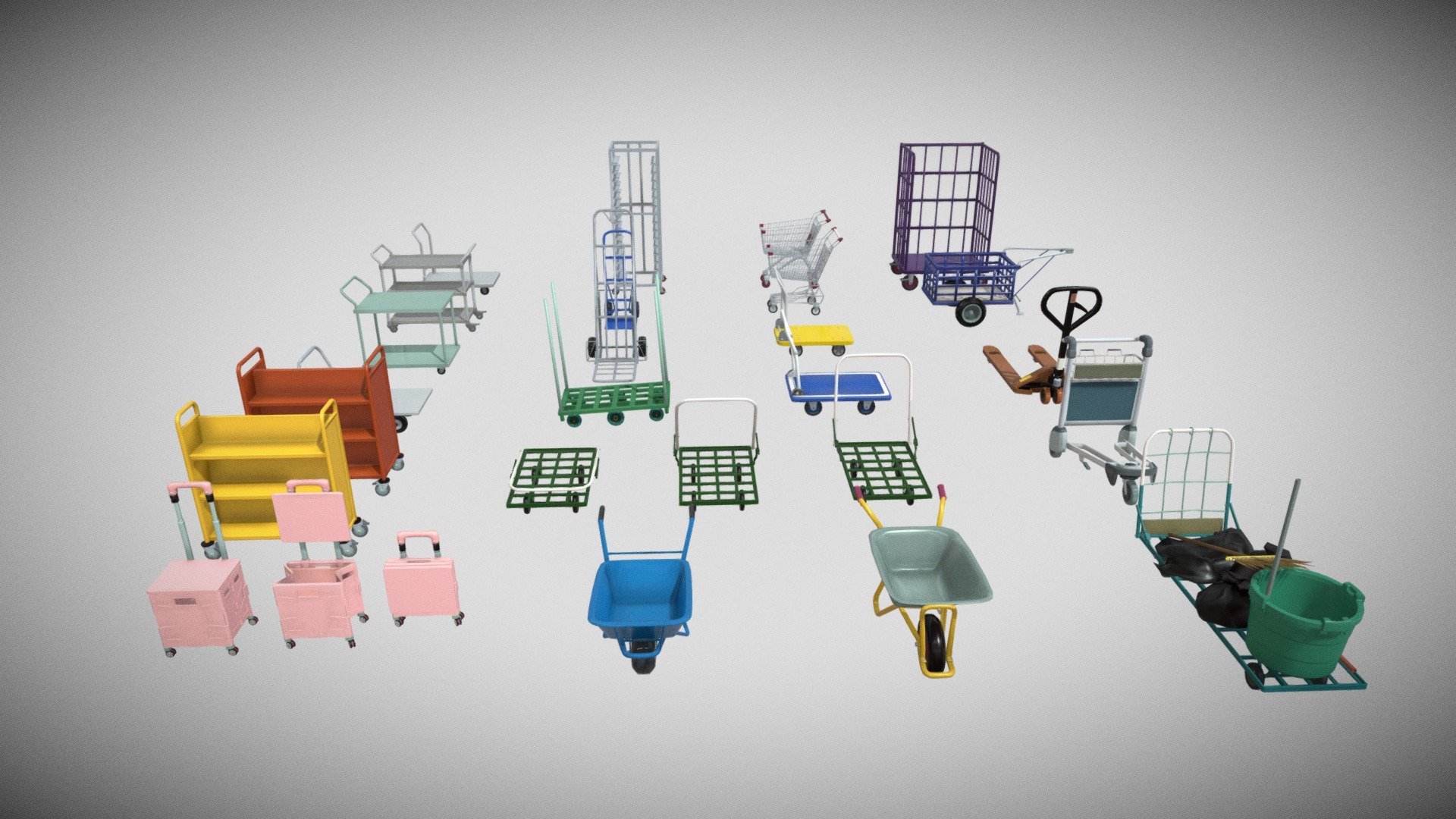 All Trolley Pack 3d model