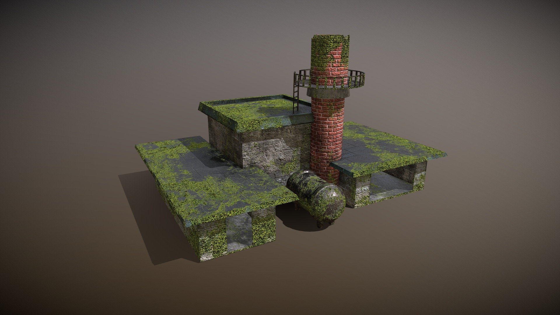 Old Factory Mossy 3d model