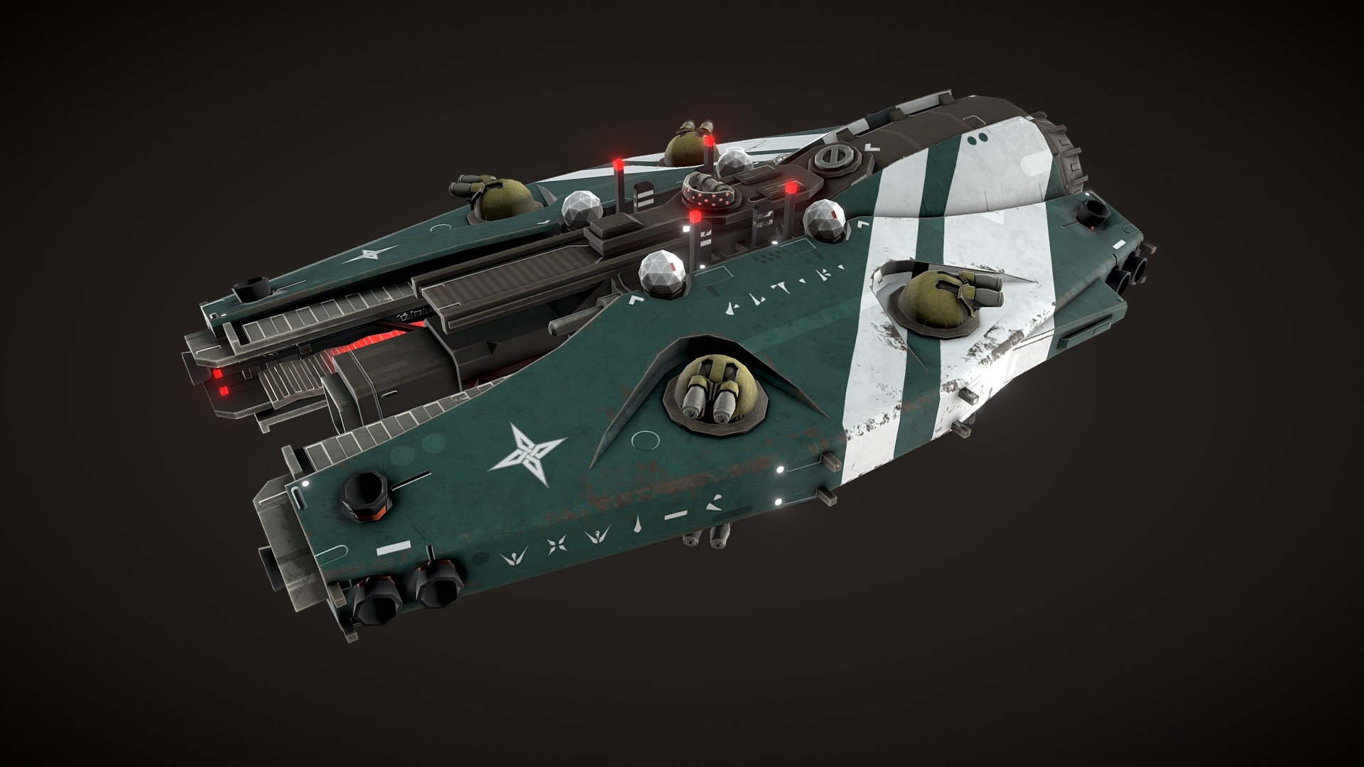 Frigate 3d model