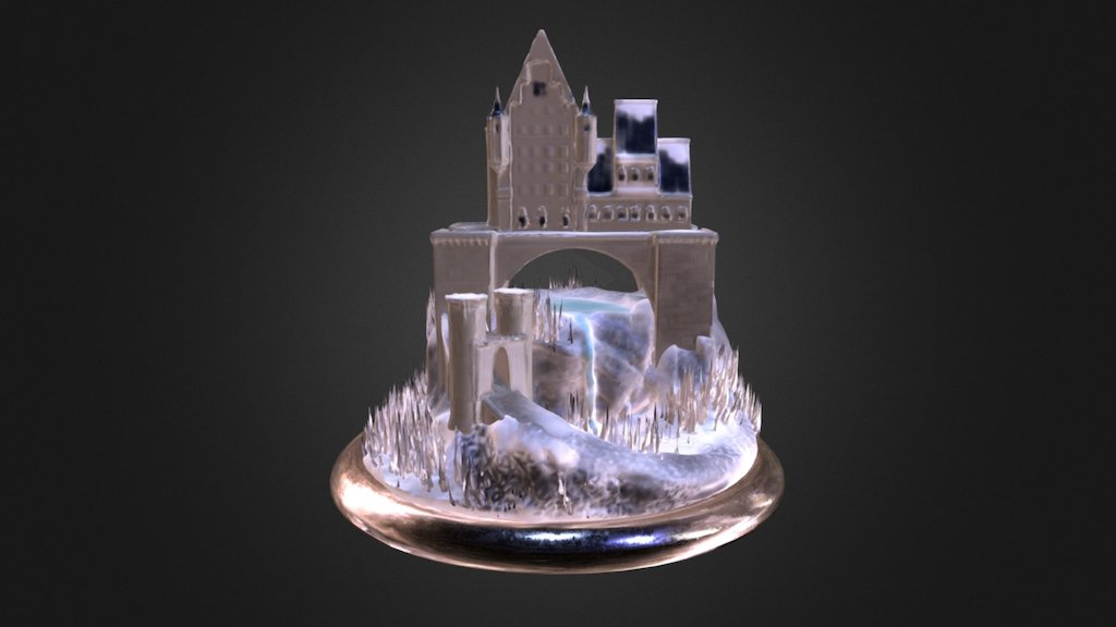 Advent Calendar day 17 : Suspended Castle 3d model