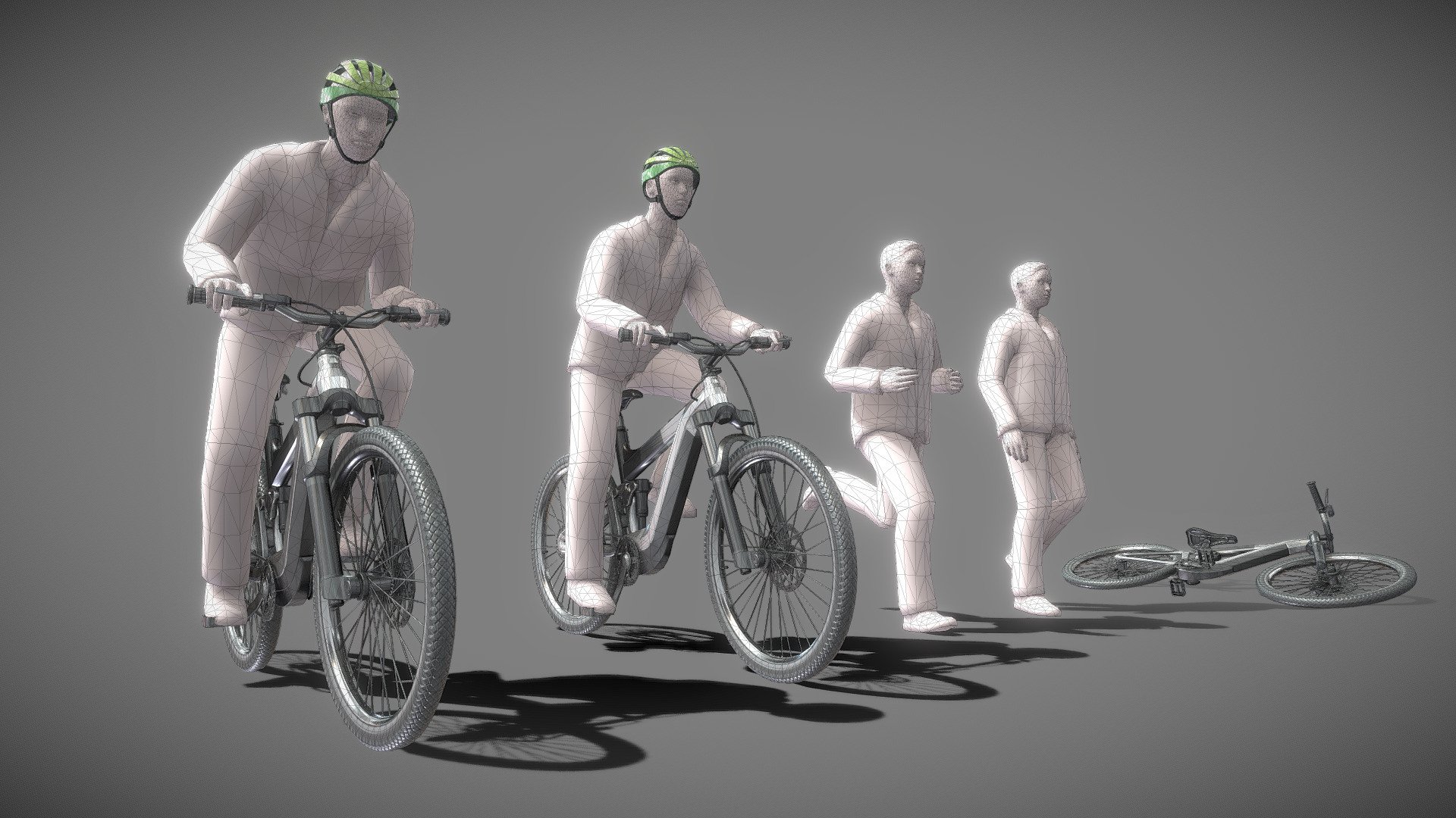 Cycling Animations and Waklcycle (Test) 3d model