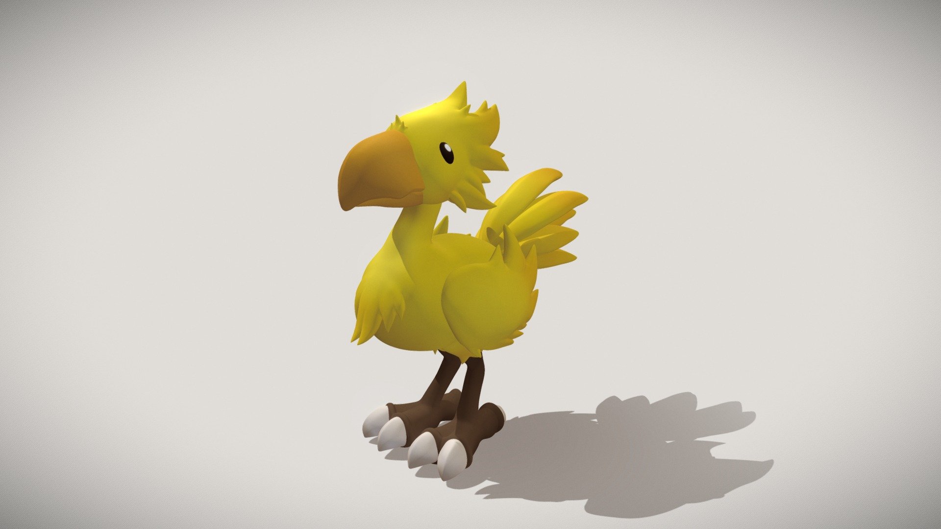 Chocobo Cartoon 3d model