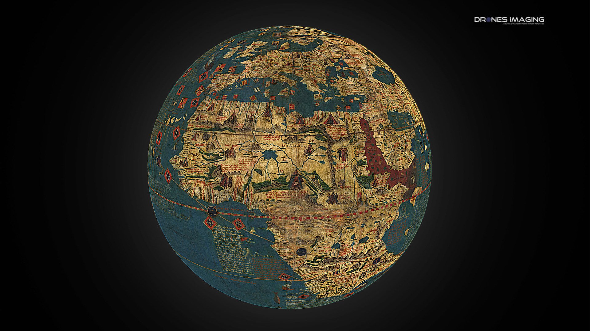 First terrestrial globe 3d model