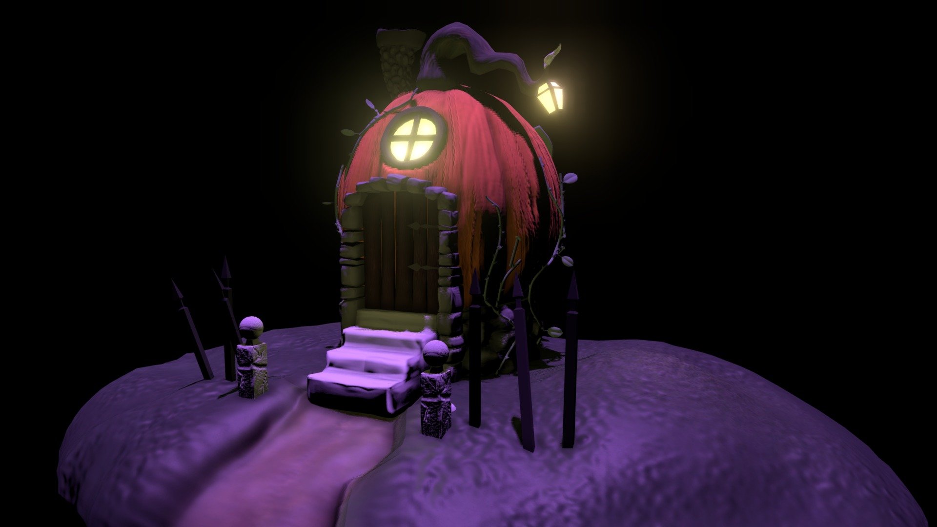 Pumpkin house dude 3d model