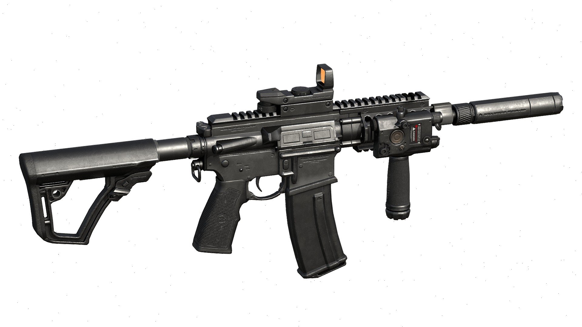 DD MK18 SBR 556 3d model