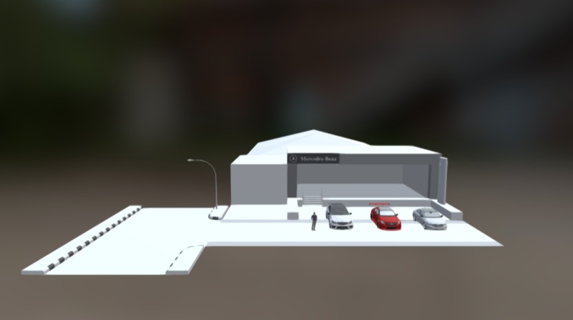 Mercedes Benz Dealership 3d model