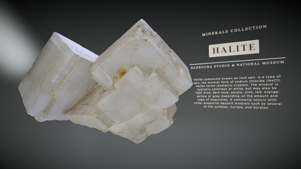 mineral: HALITE 686 3d model