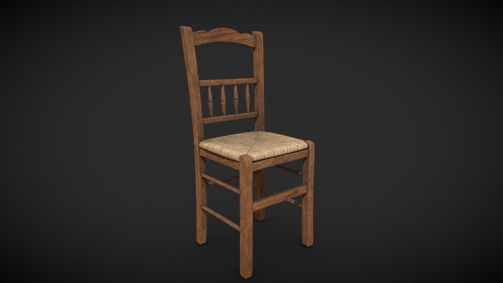 Wooden Chair 3d model