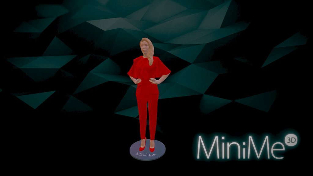 woman in red 3d model