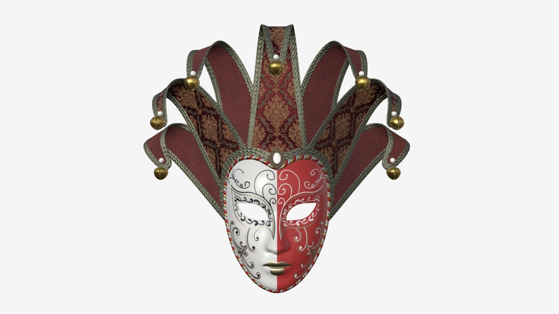 Carnival Venetian mask 02 3d model