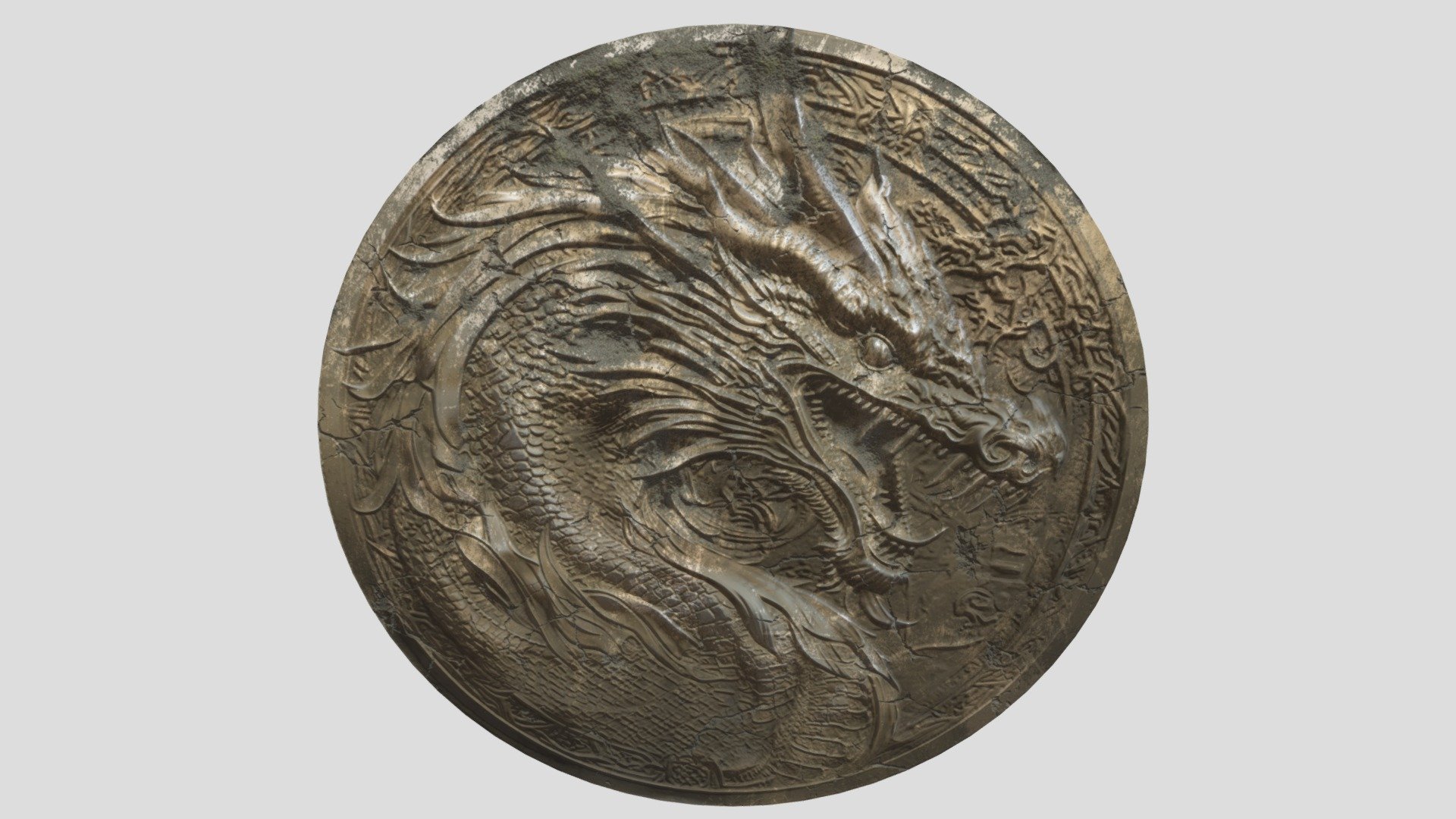 Gold_dragon_coin_003_RAG 3d model