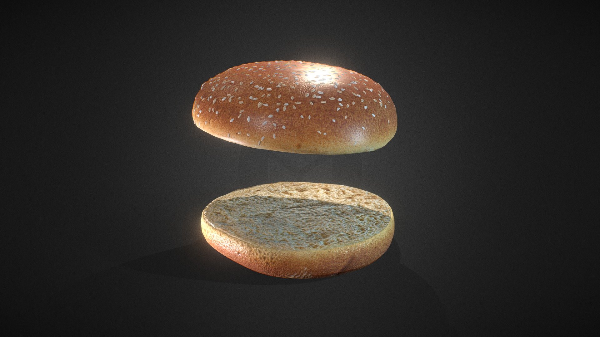 Buns for hamburger 3d model