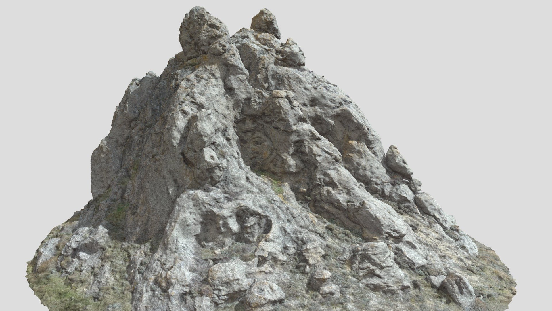 Big Mountain Peak Cliff Rock Boulder Drone Scan 3d model