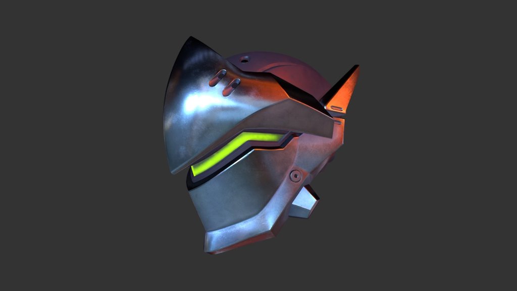 Overwatch Genjis Helmet 3d model