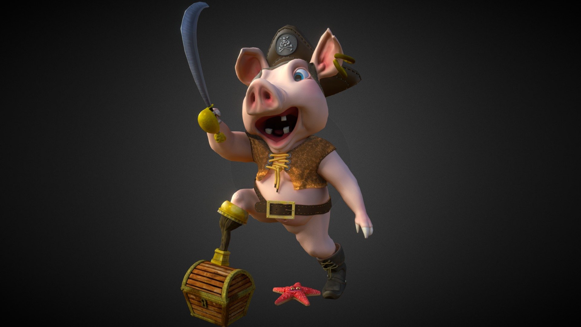 Pirate PIG 3d model