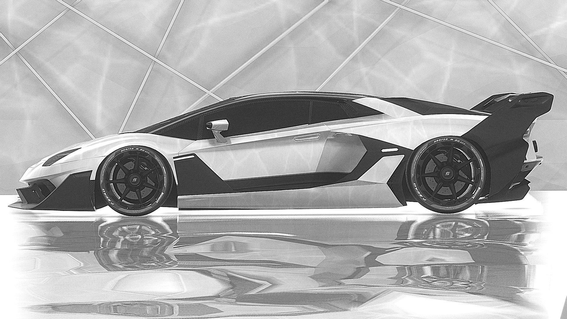 Wallpaper Lamborghini Aventador SVJ SC20 EDITION 3d model