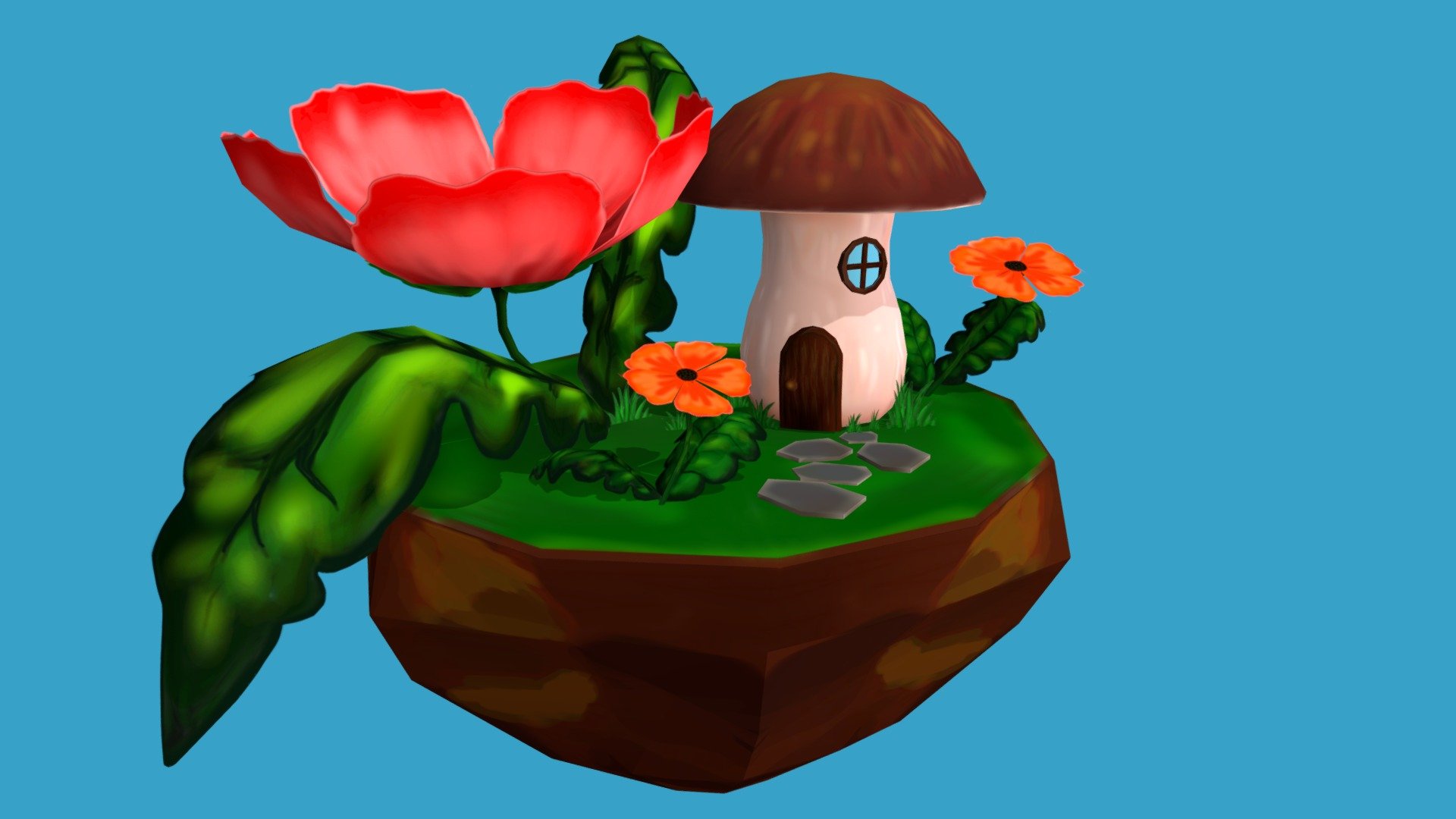 Fairy Island (low Poly) 3d model