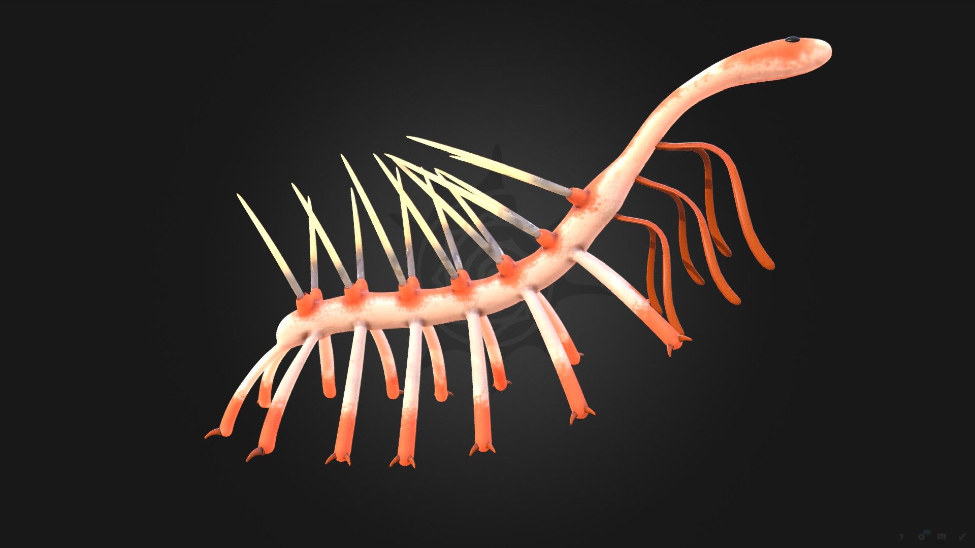 Hallucigenia | Галлюцигения 3d model