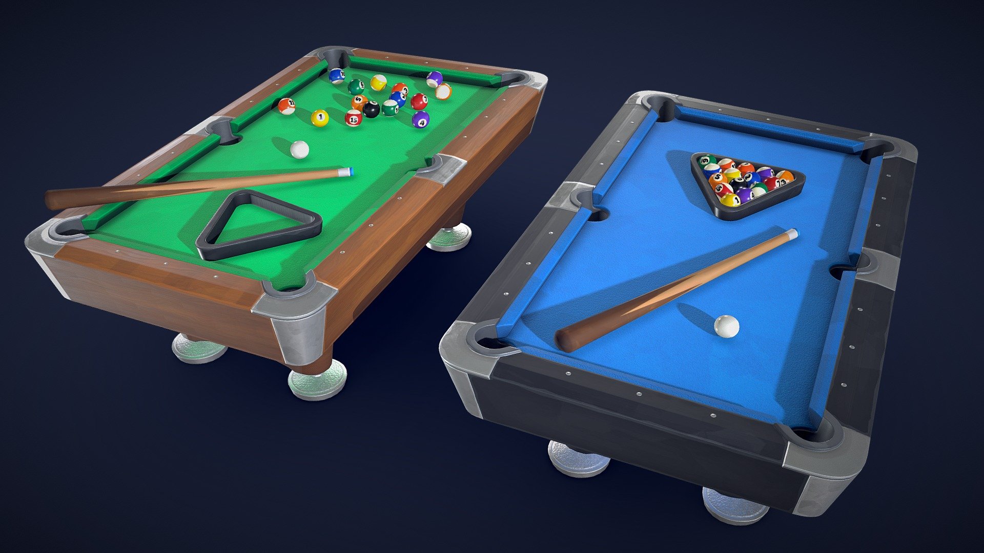 Stylized Billiard / Pool Table 3d model