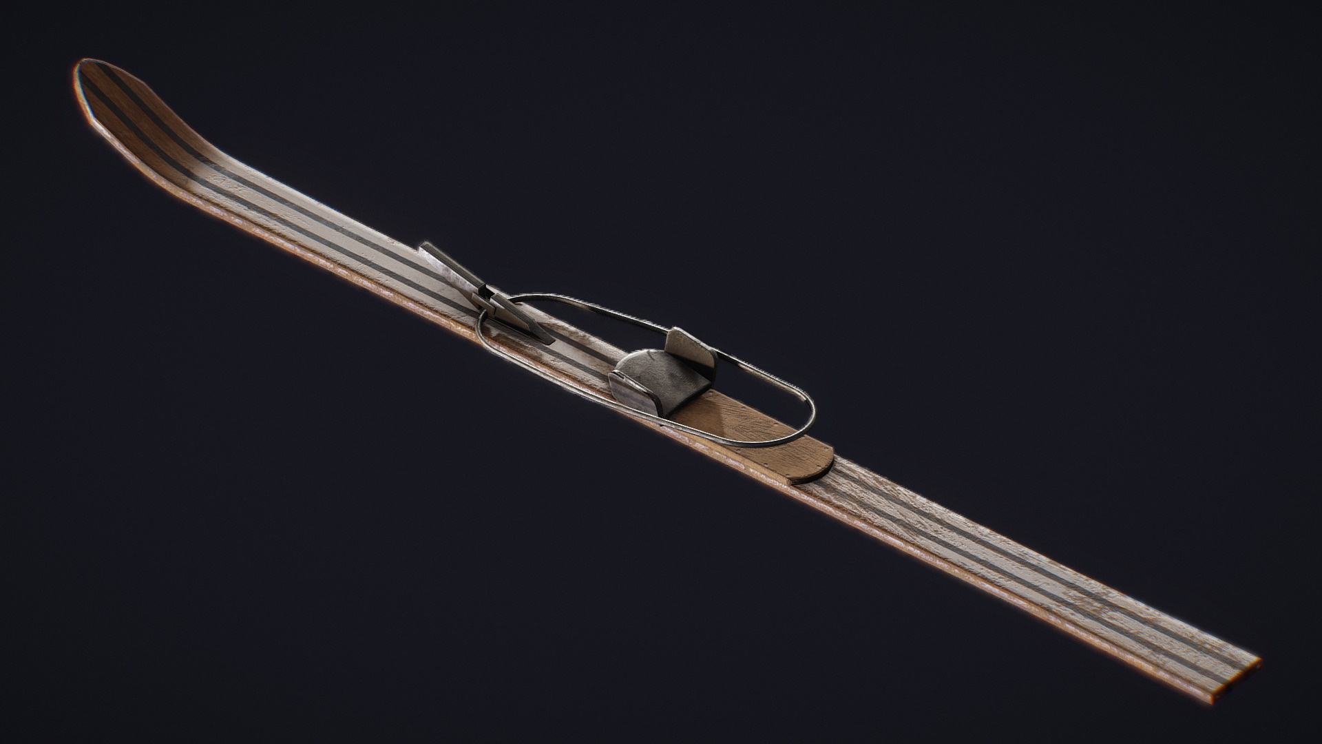 Vintage Ski 3d model