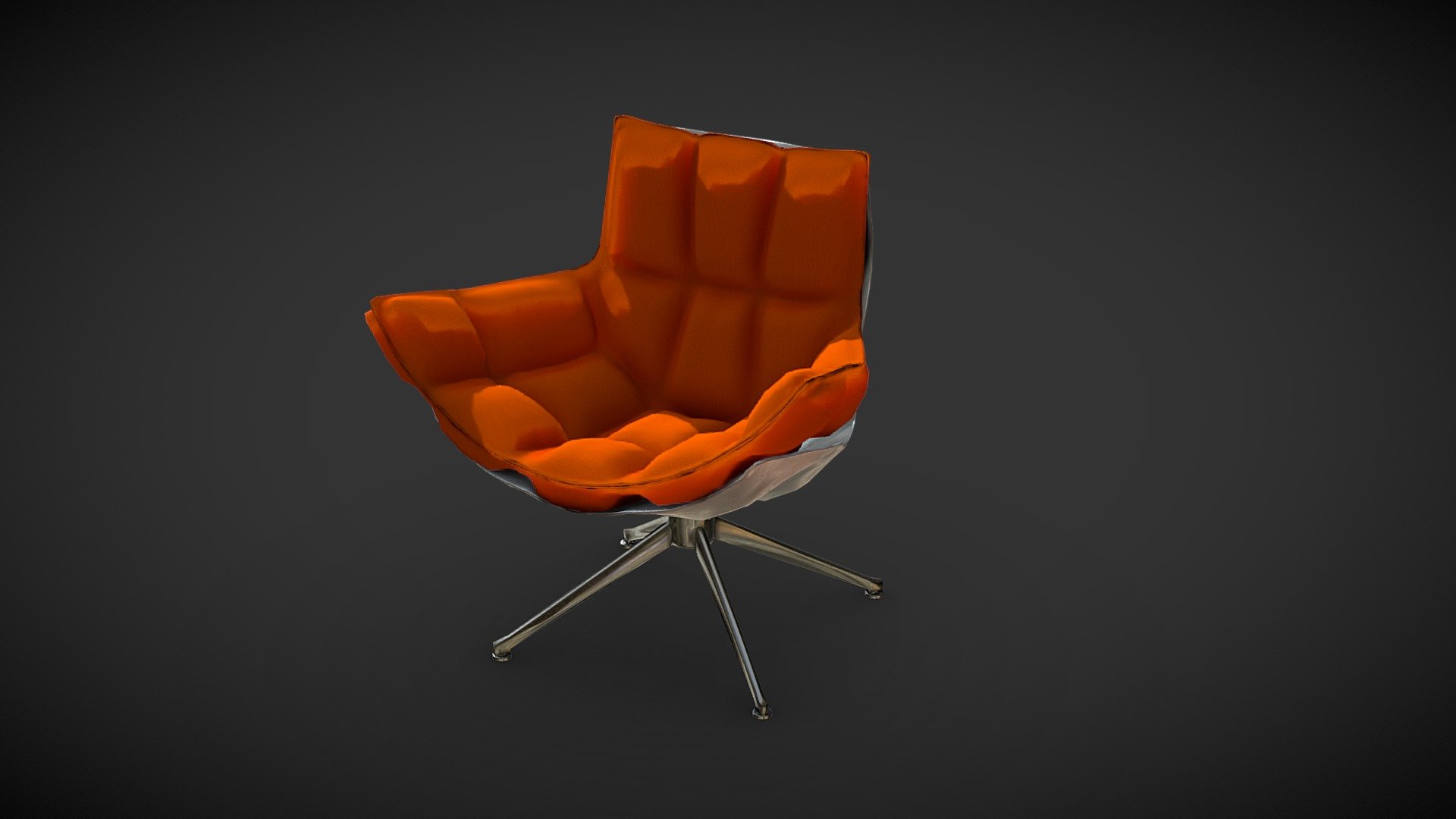 Orange Chair VR 3d model