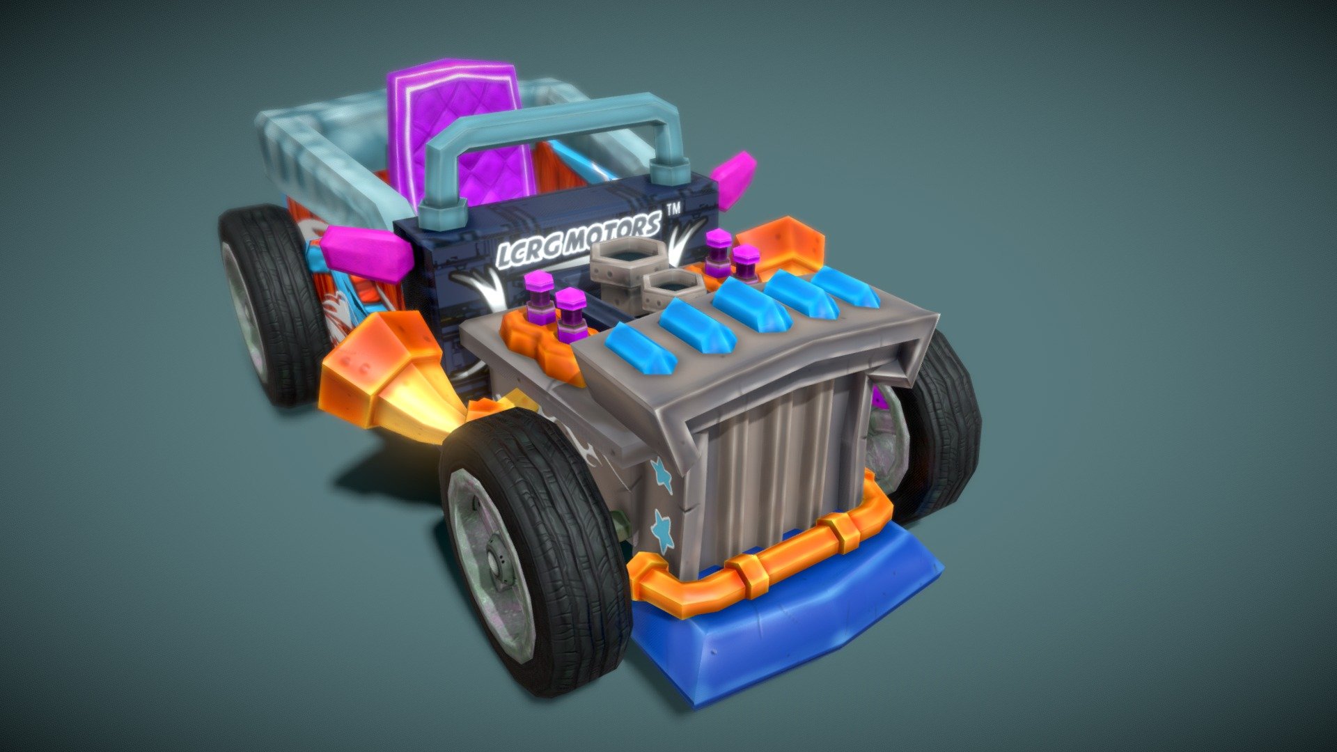 Cartoon Kart 02 3d model