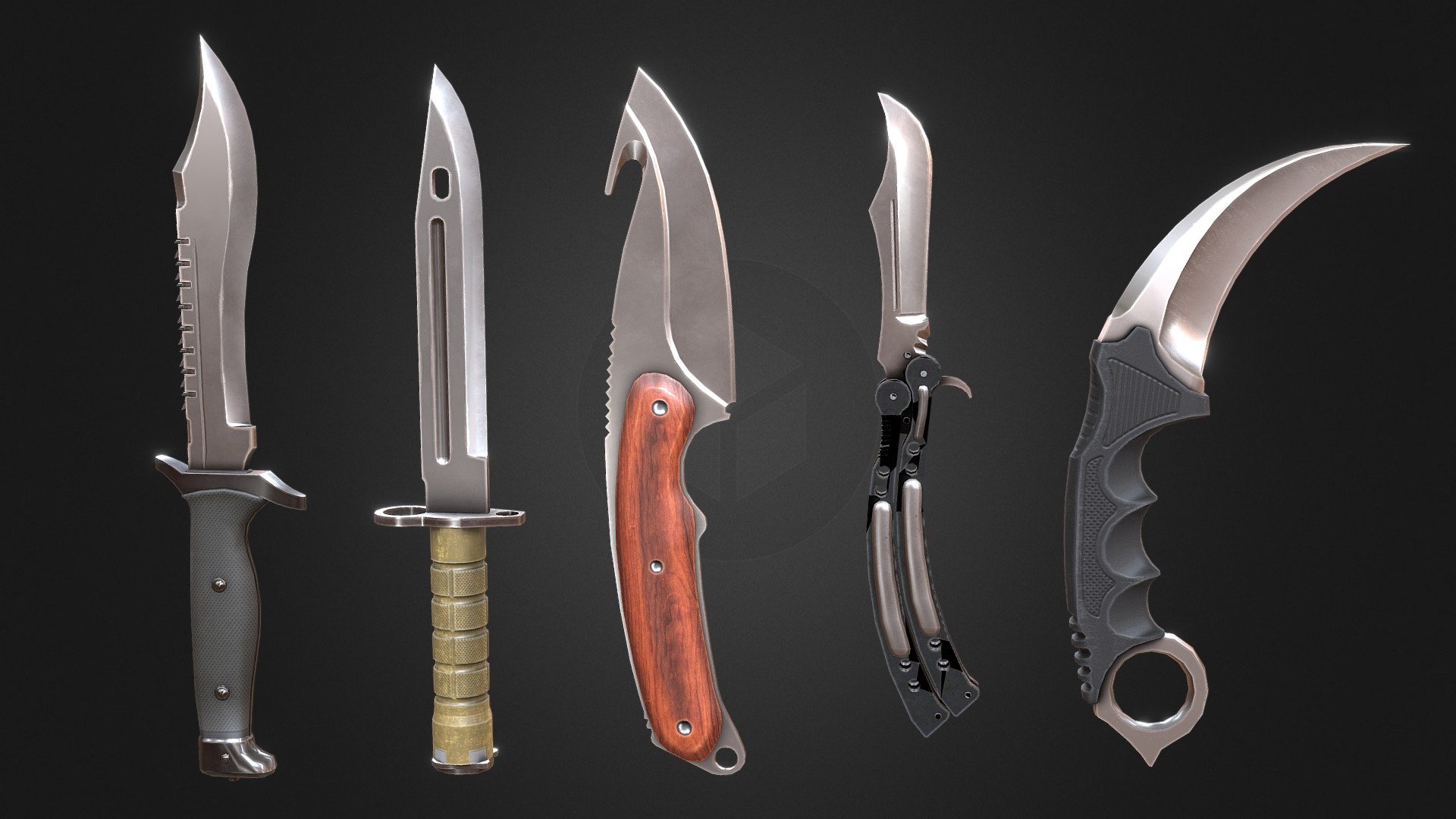 Knives Pack 3d model