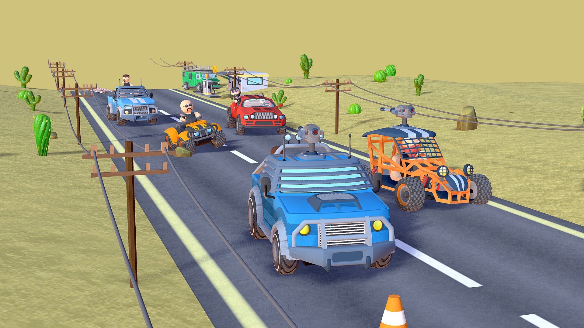 Highway Attack 3d model