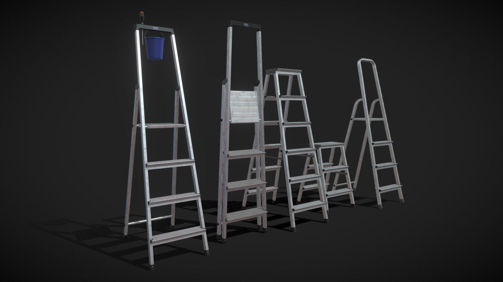 Step ladders set KRAUSE 3d model