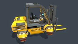 Sci Fi Hover Forklift