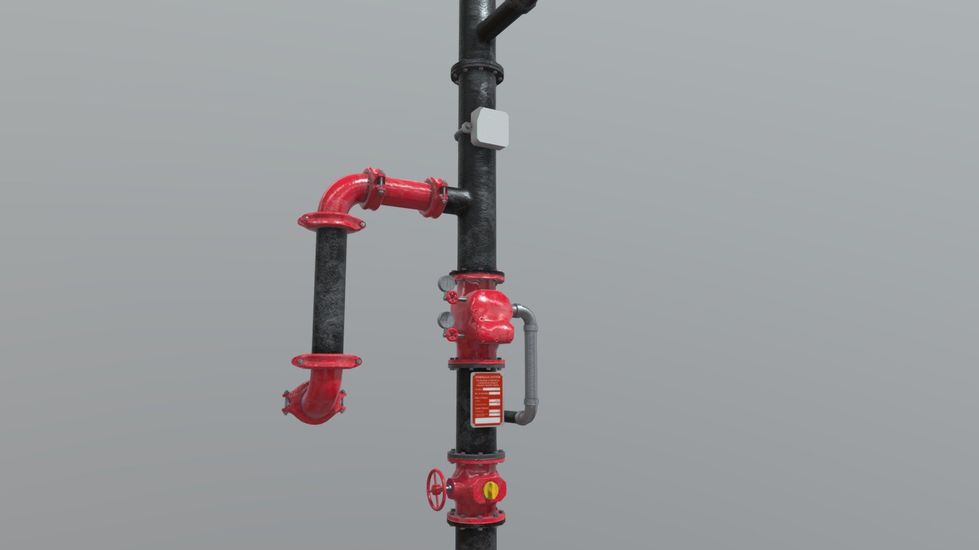 Sprinkler Riser Pipe Assembly 3d model