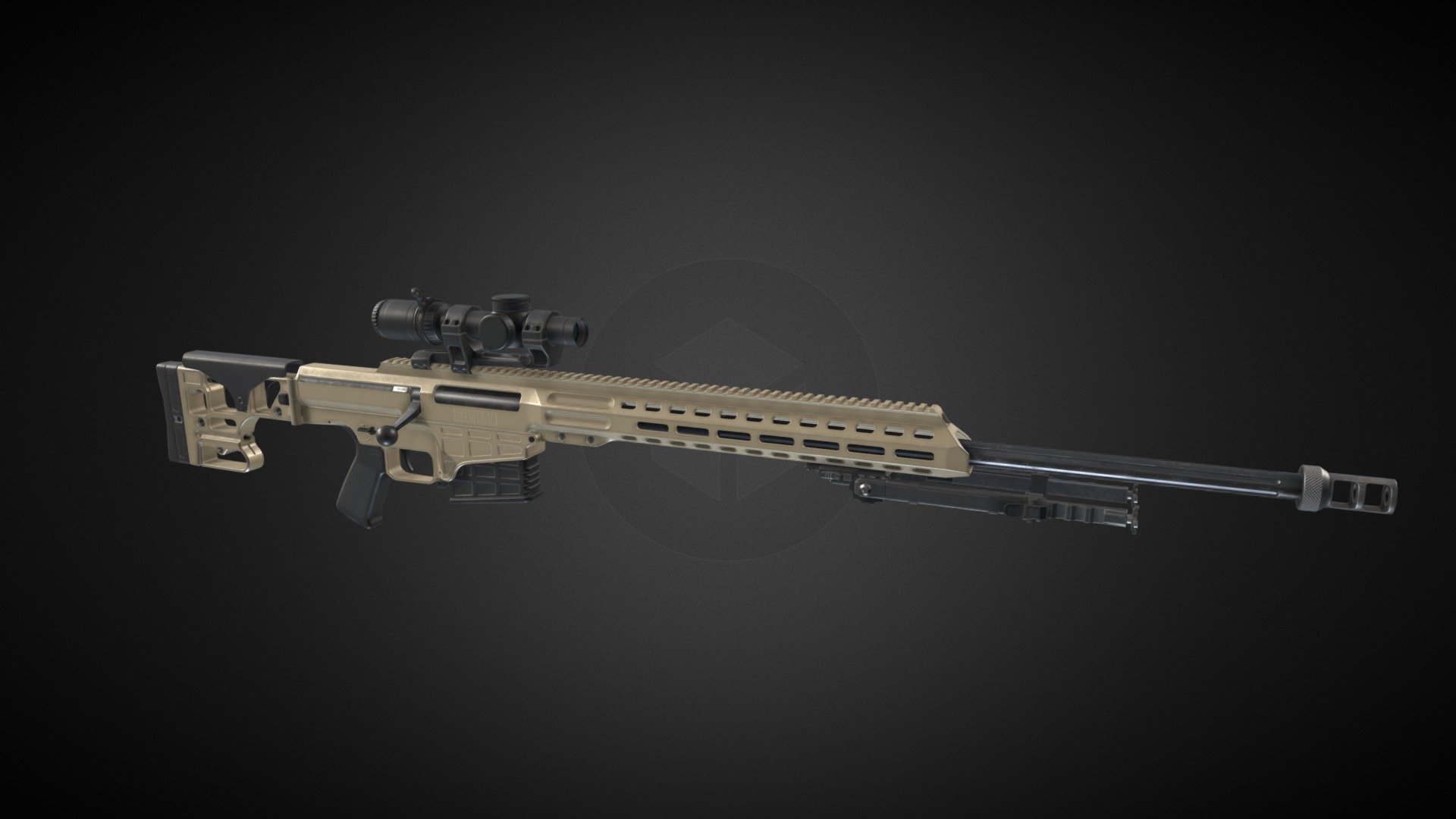 Barrett MRAD Rifle 3d model