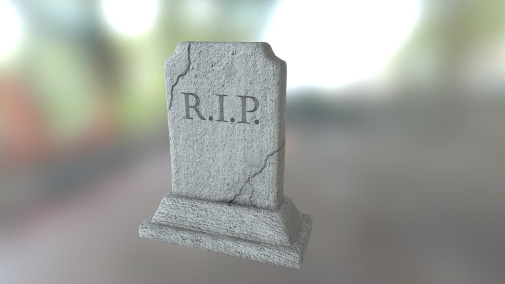 Tombstone Rectangle Shape 3d model