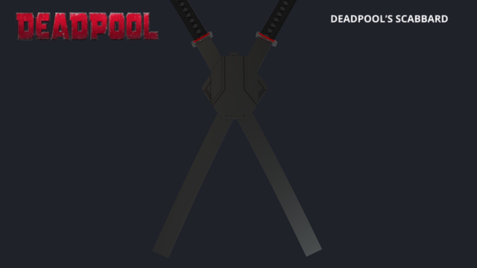 Deadpool Back Scabbard 3d model