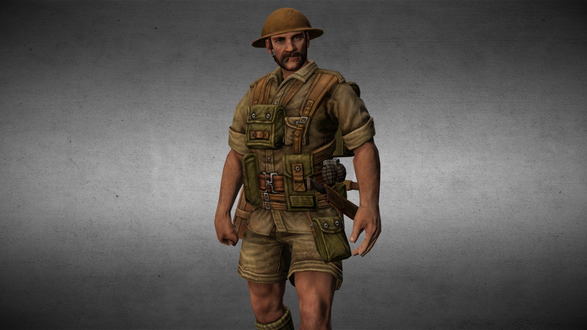 British Soldier, Frontline Commando: WW2 3d model