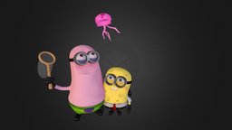 Patrick star and Spongebob Minion