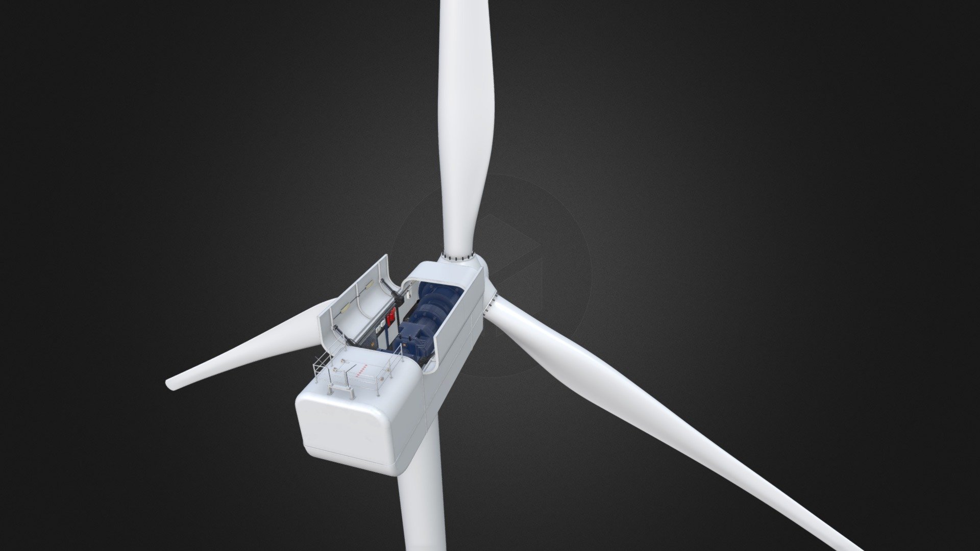 Wind Turbine Renewable Energy Windfarm: Cutaway 3d model