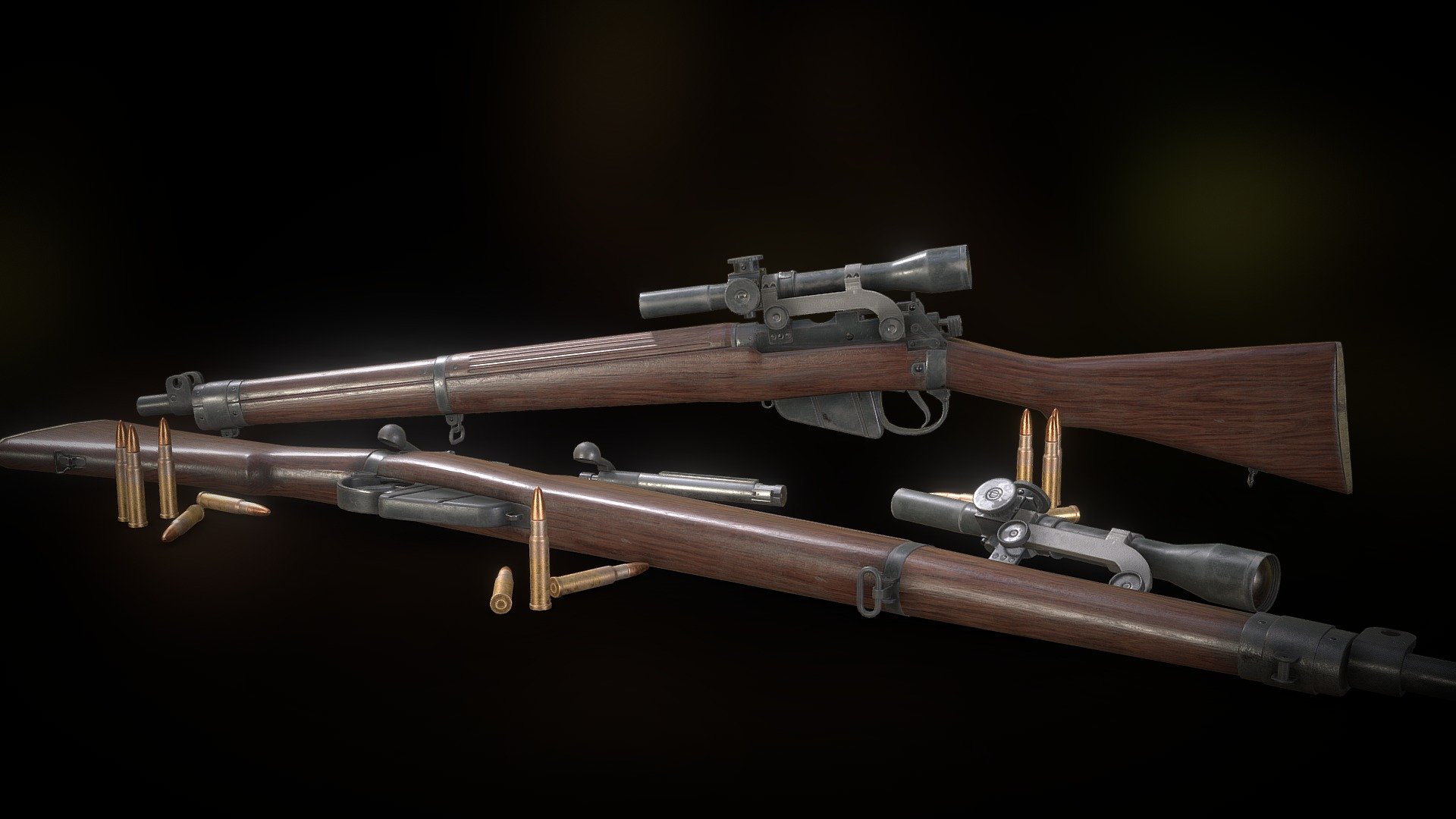 SMLE-MK4 / Lee-Enfield no.4 rifle 3d model