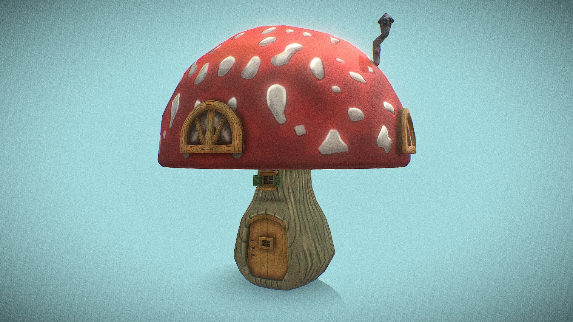 Mushroom House 3d model